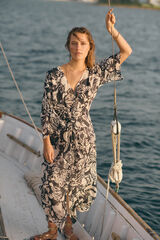 Hoss Intropia Lorna. Vestido estampado Marfil