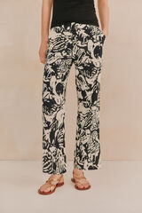Hoss Intropia Pruden. Pantalón estampado Marfil