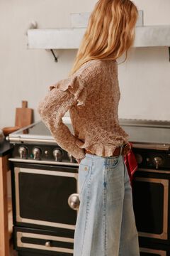 Hoss Intropia Sandra. Sweater malha rendilhada Ecru