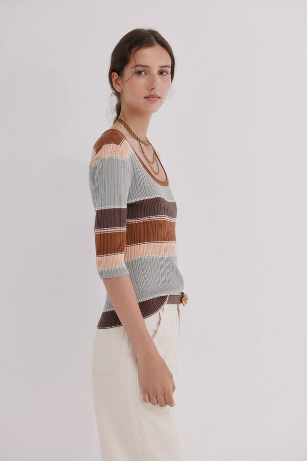 Hoss Intropia India. Top de rayas Multicolor