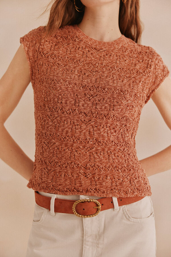 Hoss Intropia Susana. Camisola folhos Vermelho