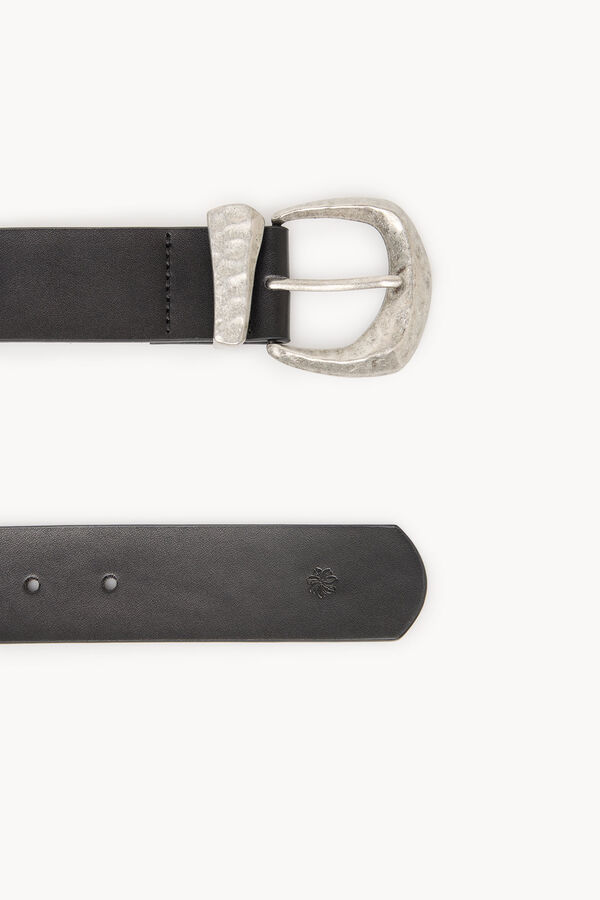 Hoss Intropia Linka. Cinto pele Preto
