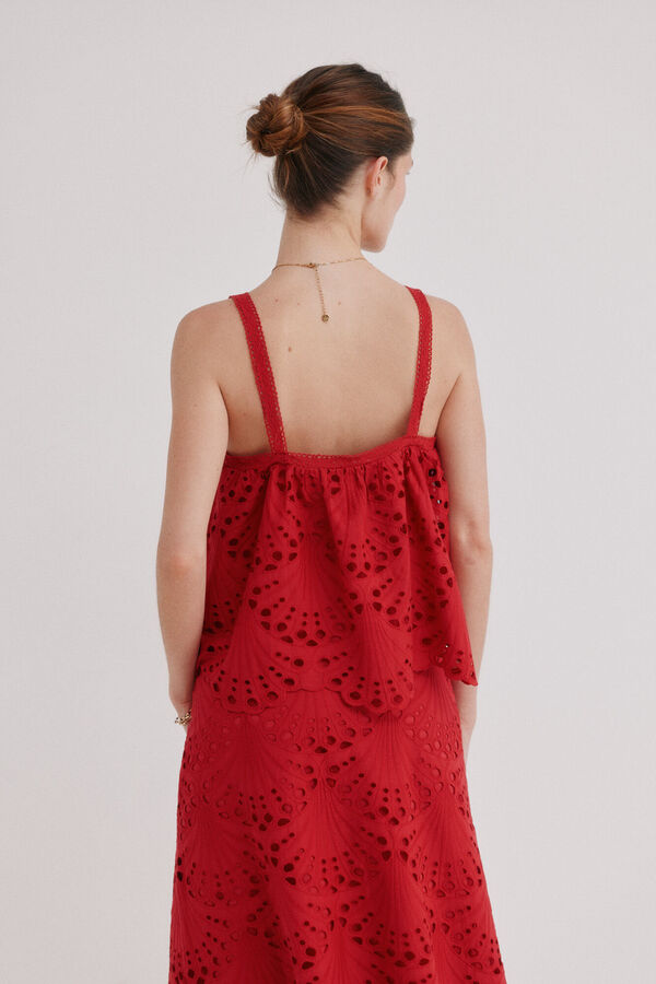 Hoss Intropia Cristina. Blusa vazada Vermelho