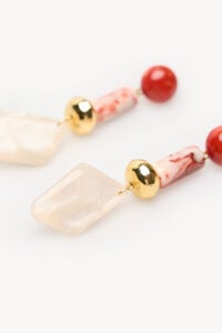 Hoss Intropia Mayli. Pendientes piedras colores Coral