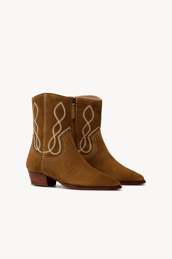 Hoss Intropia Macarena. Botines de serraje Marron