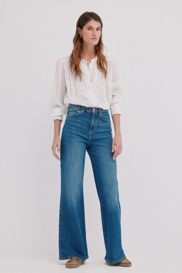 Hoss Intropia Bárbara. Jeans bordado Azul