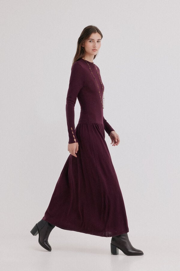 Hoss Intropia Aysel. Vestido punto Estampado morado