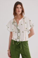 Hoss Intropia Malena. T-shirt gola redonda Beige