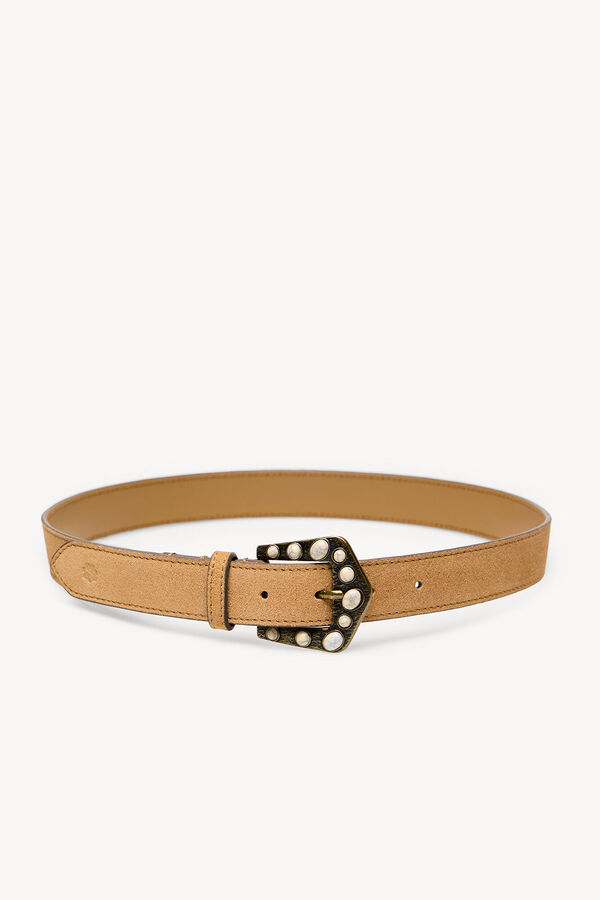 Hoss Intropia Lisa.Cinto liso de croute Beige
