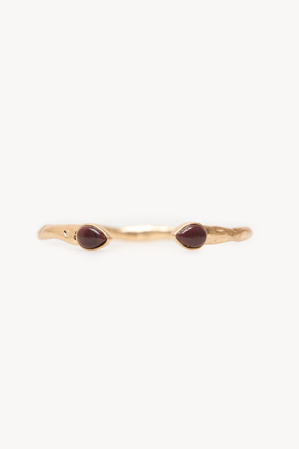Hoss Intropia Leslie. Brazalete piedra bañado en oro Beige