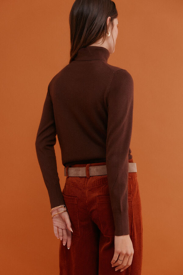 Hoss Intropia Ilse. Jersey cuello vuelto Marron oscuro