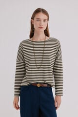 Hoss Intropia Malena. Camiseta rayas Kaki
