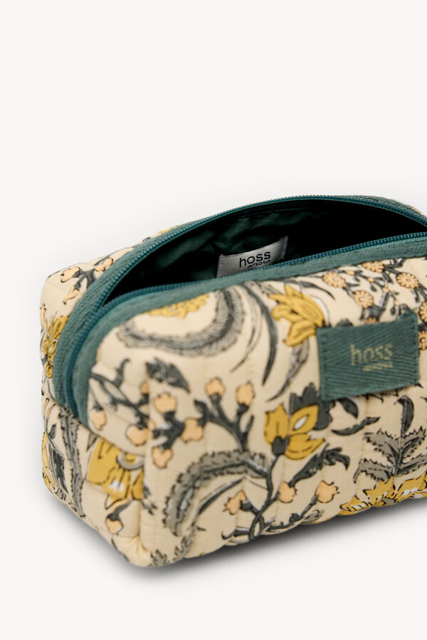 Hoss Intropia Mirta. Neceser de algodón estampado Marfil