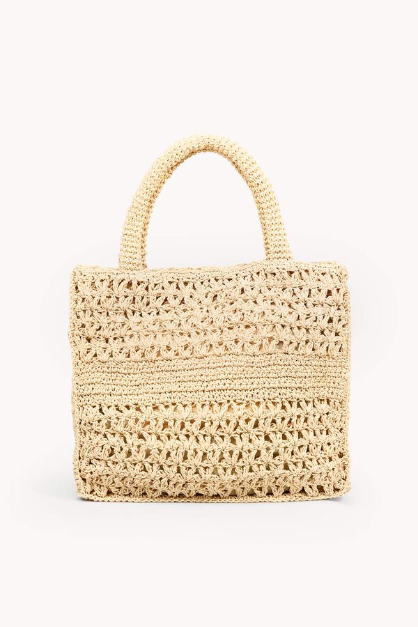 Hoss Intropia Nadia. Bolso fibras naturales trenzadas Beige