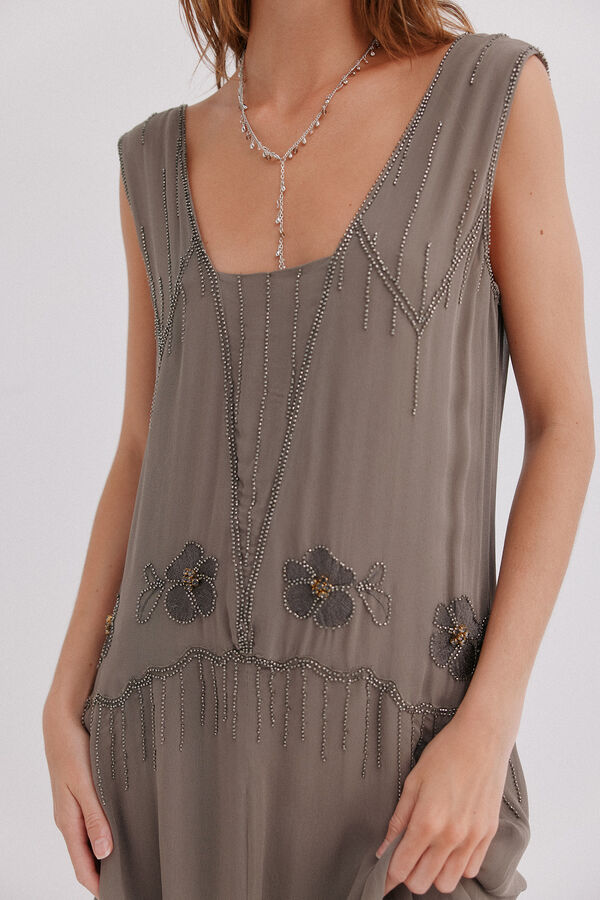 Hoss Intropia Arianne. Vestido fluido Cinzento