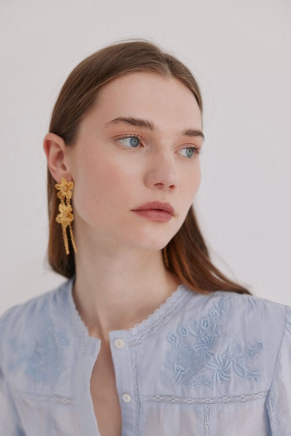 Hoss Intropia Clara. Blusa rom&acirc;ntica Azul