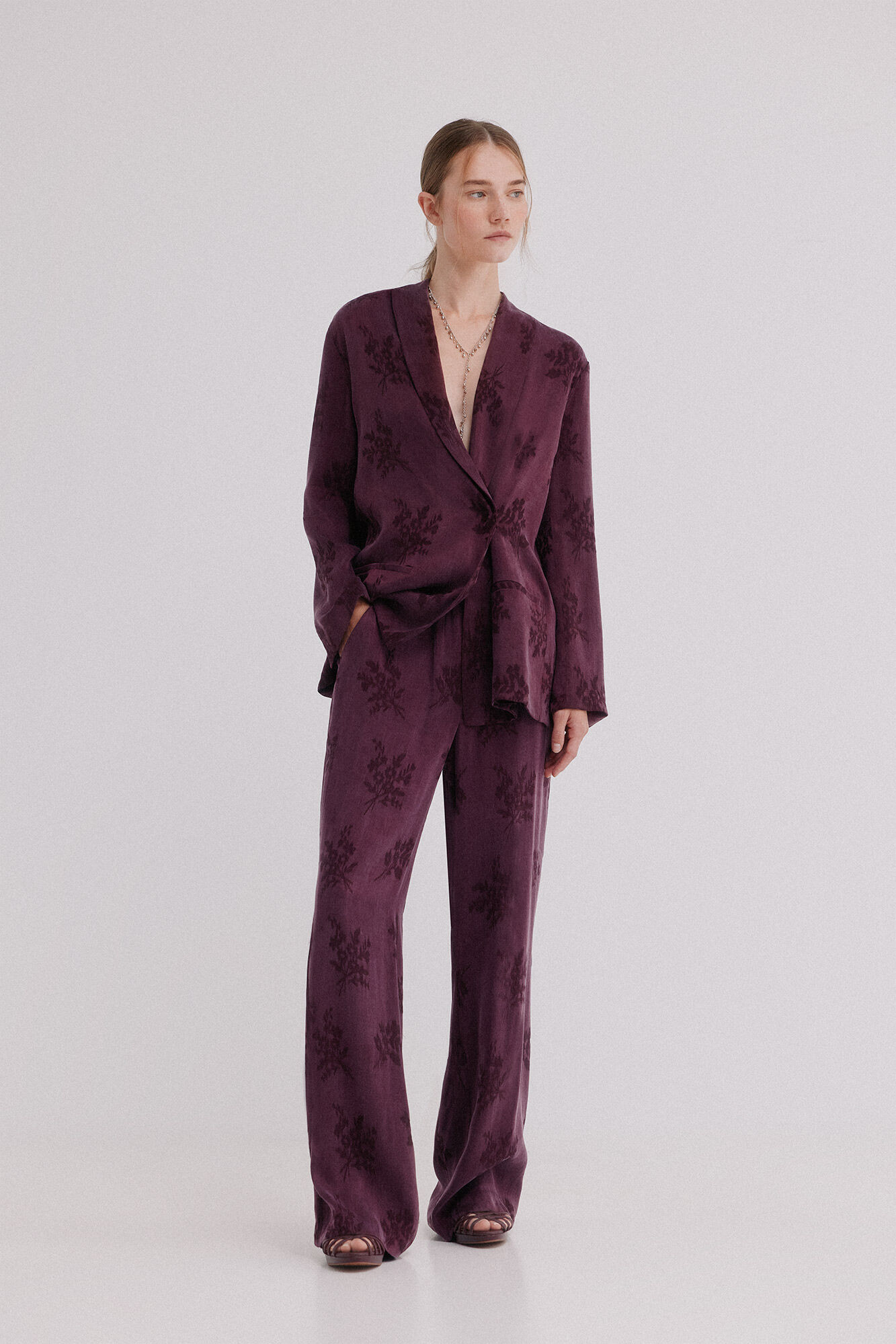 Hoss Intropia Piera. Pantal&oacute;n jacquard