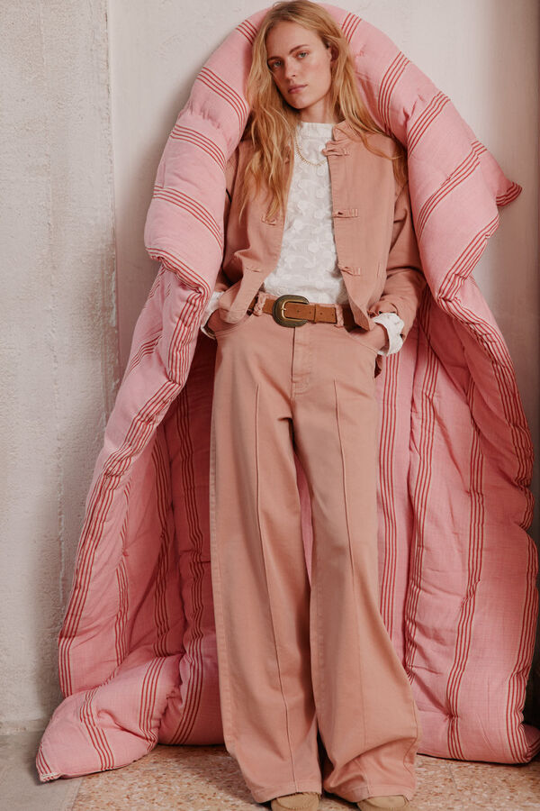 Hoss Intropia Pam. Jeans wide leg Rosa