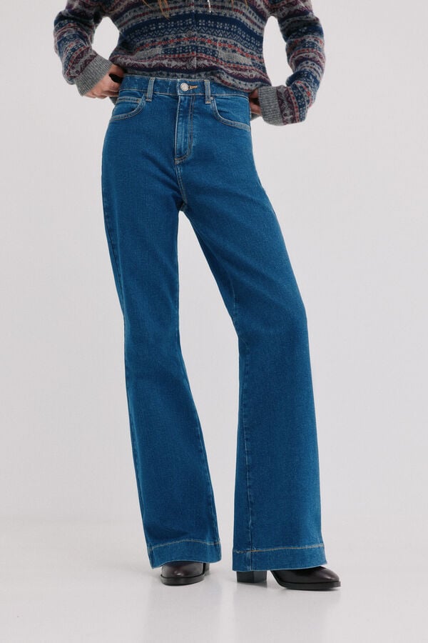 Hoss Intropia Chloe.Jeans fit flare Azul