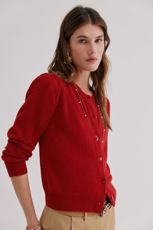 Hoss Intropia Ivelle. C&aacute;rdigan con botones Beige