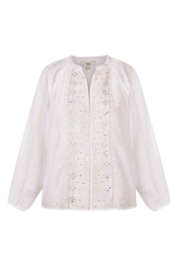 Hoss Intropia Constance. Blusa manga larga Blanco