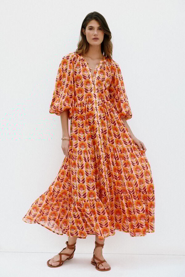 Hoss Intropia Alicia. Vestido midi Naranja