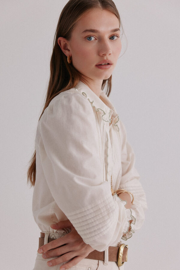 Hoss Intropia Catalina. Blusa romántica Marfil