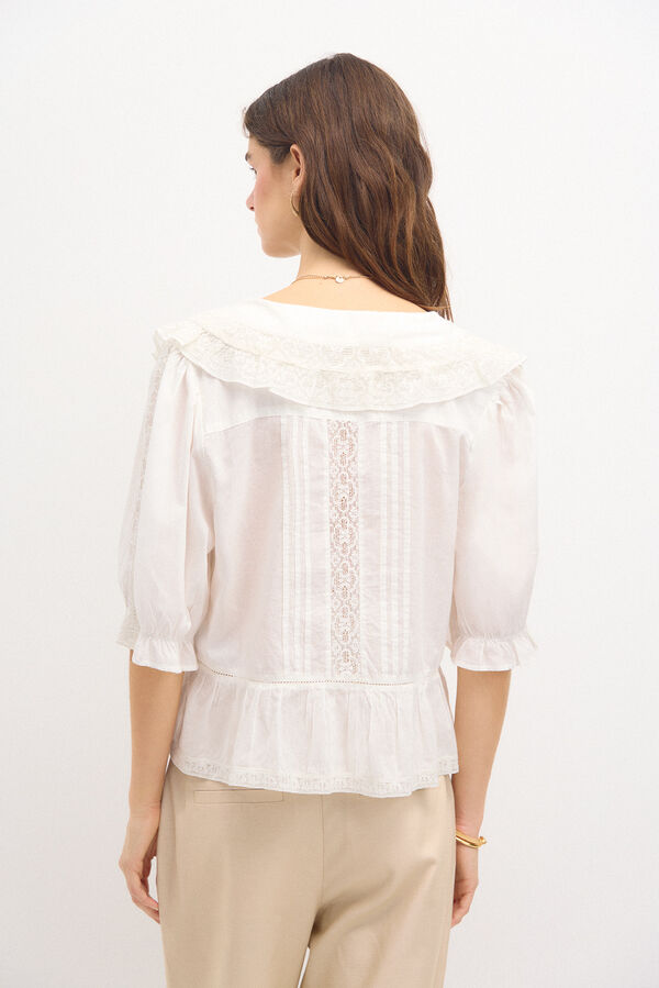 Hoss Intropia Celia. Blusa romântica. Branco