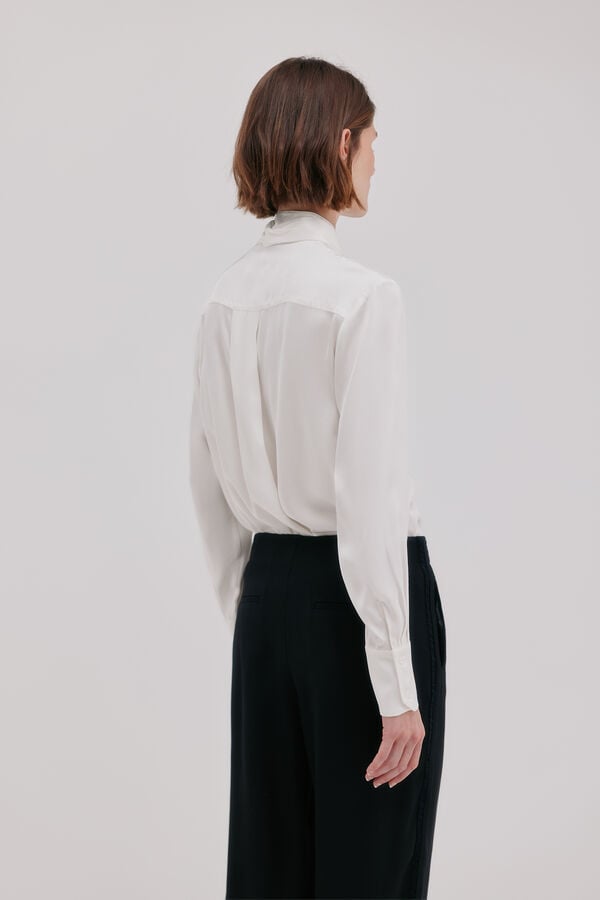 Hoss Intropia Crisia.Blusa satinada Blanco