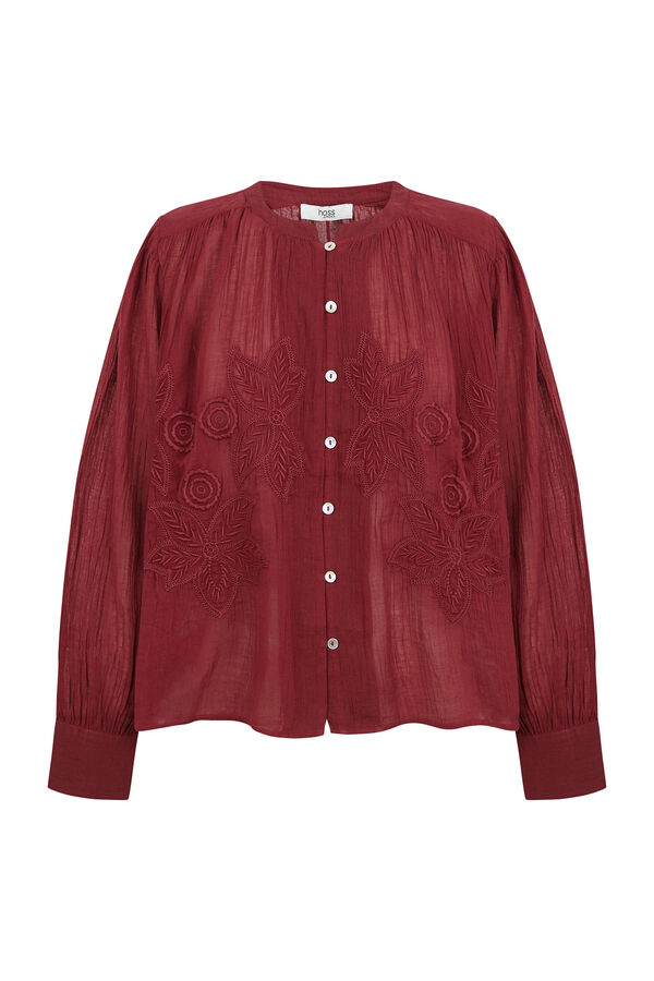 Hoss Intropia Cosima.  Blusa bordada floral Subiu