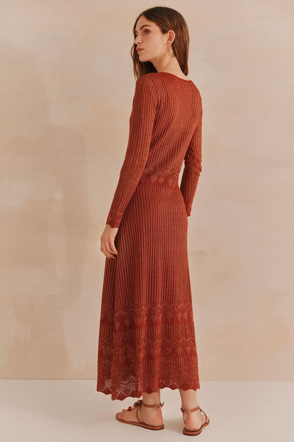 Hoss Intropia Tadea. Vestido longo de malha Vermelho