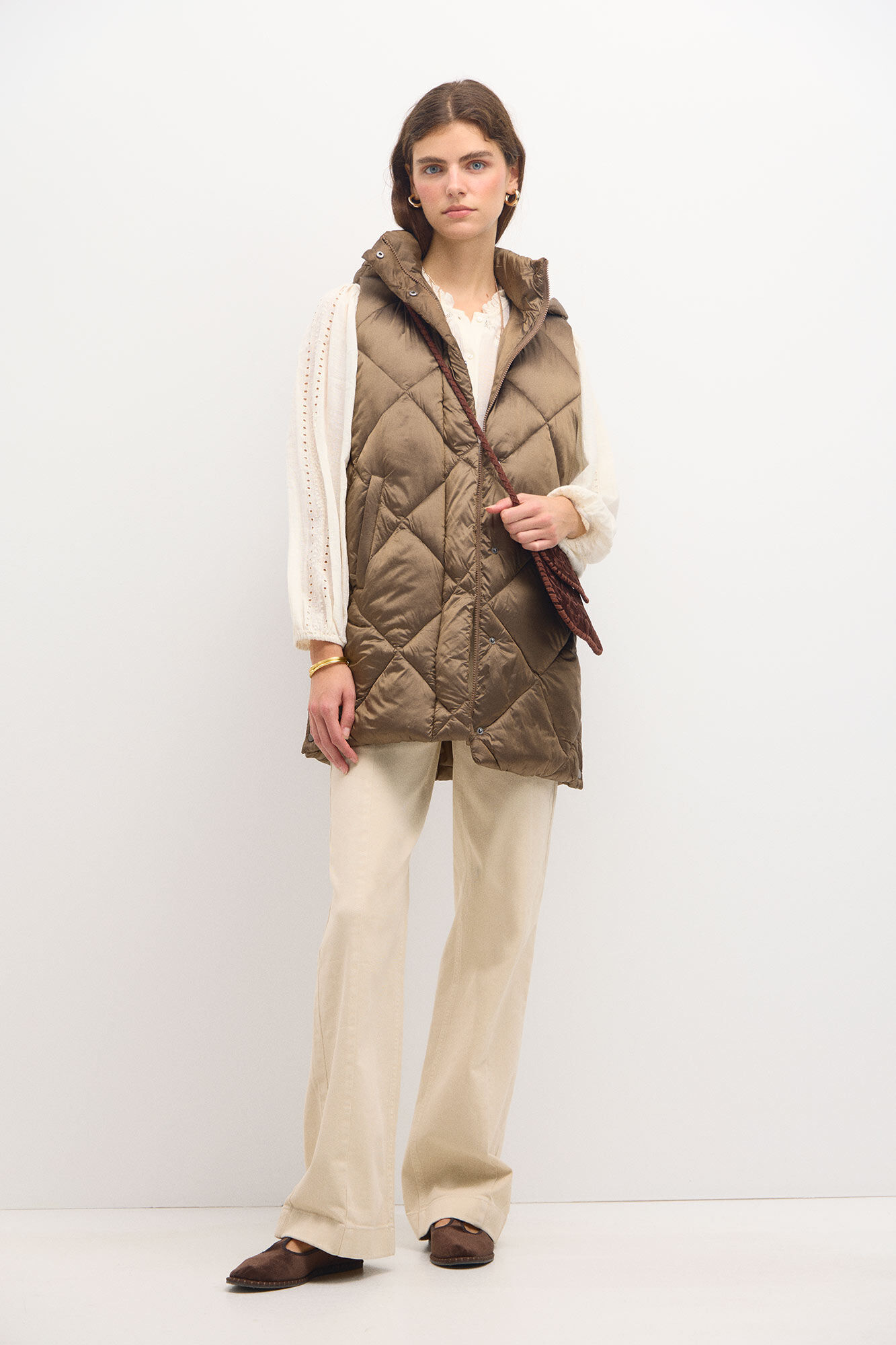 Chaleco acolchado mujer top