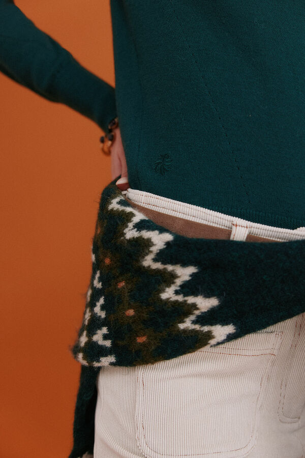 Hoss Intropia Ilse. Jersey cuello vuelto Verde