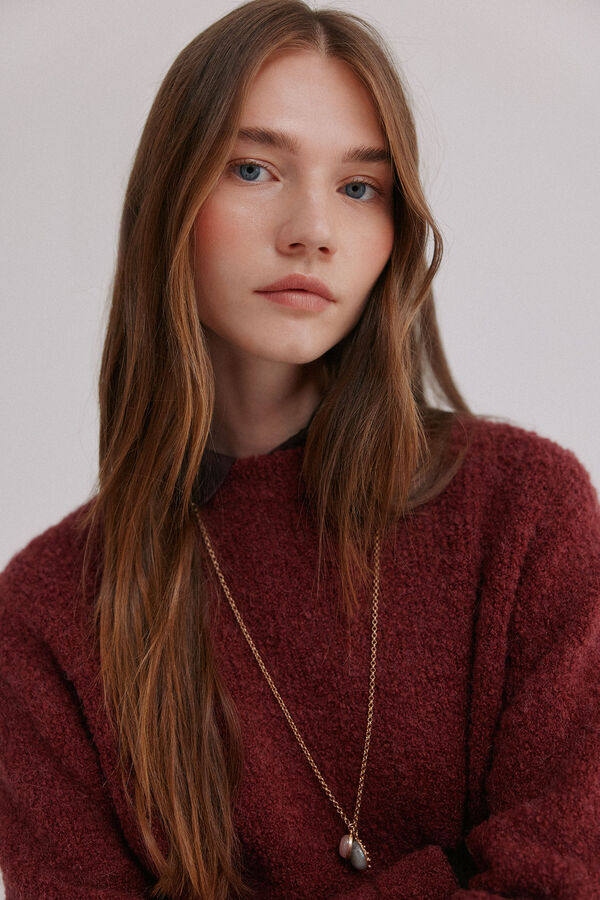 Hoss Intropia Irati. Jersey de bouclé Granate