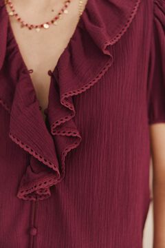 Hoss Intropia Gema Blusa volantes Morado