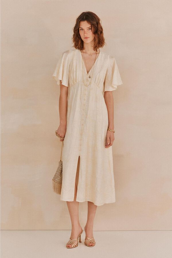 Hoss Intropia Aurora. Vestido midi Marfil