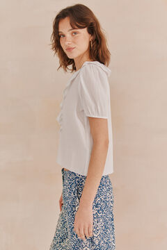 Hoss Intropia Gema Blusa volantes Beige