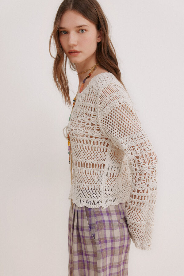 Hoss Intropia Itziar. C&aacute;rdigan de punto Marfil