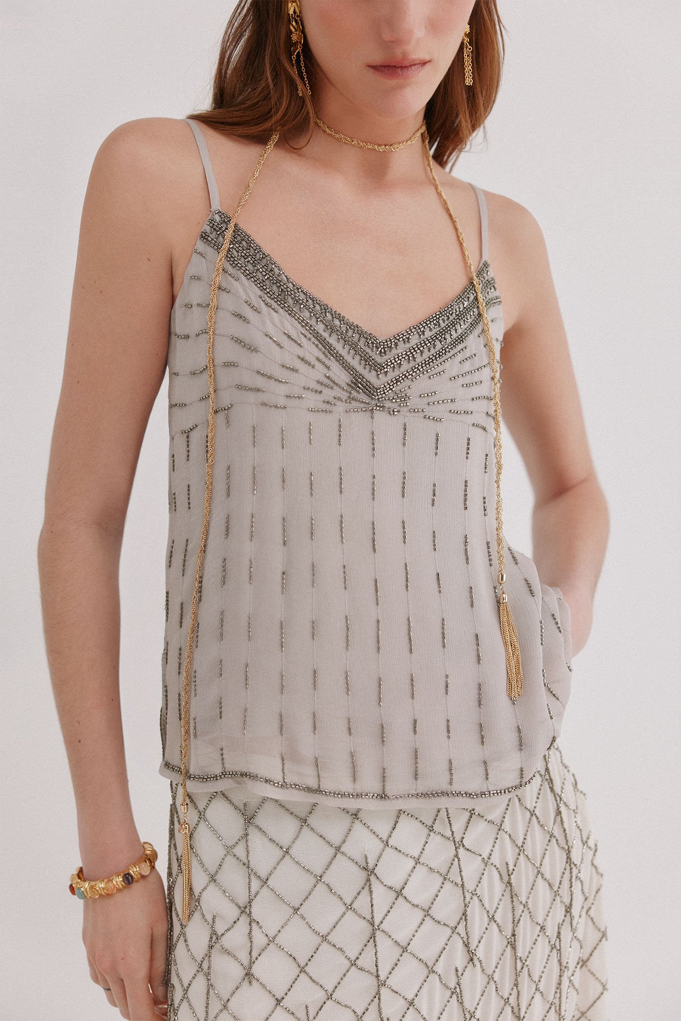 Hoss Intropia Gabriela. Top bordado