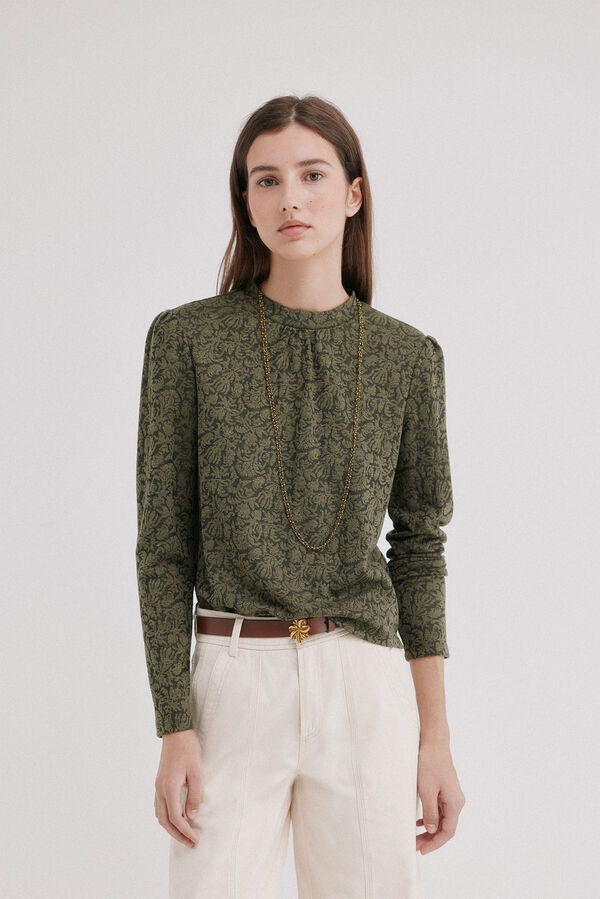 Hoss Intropia Mirel. T-shirt textura Khaki