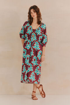 Hoss Intropia Celina. Vestido estampado.  Roxo