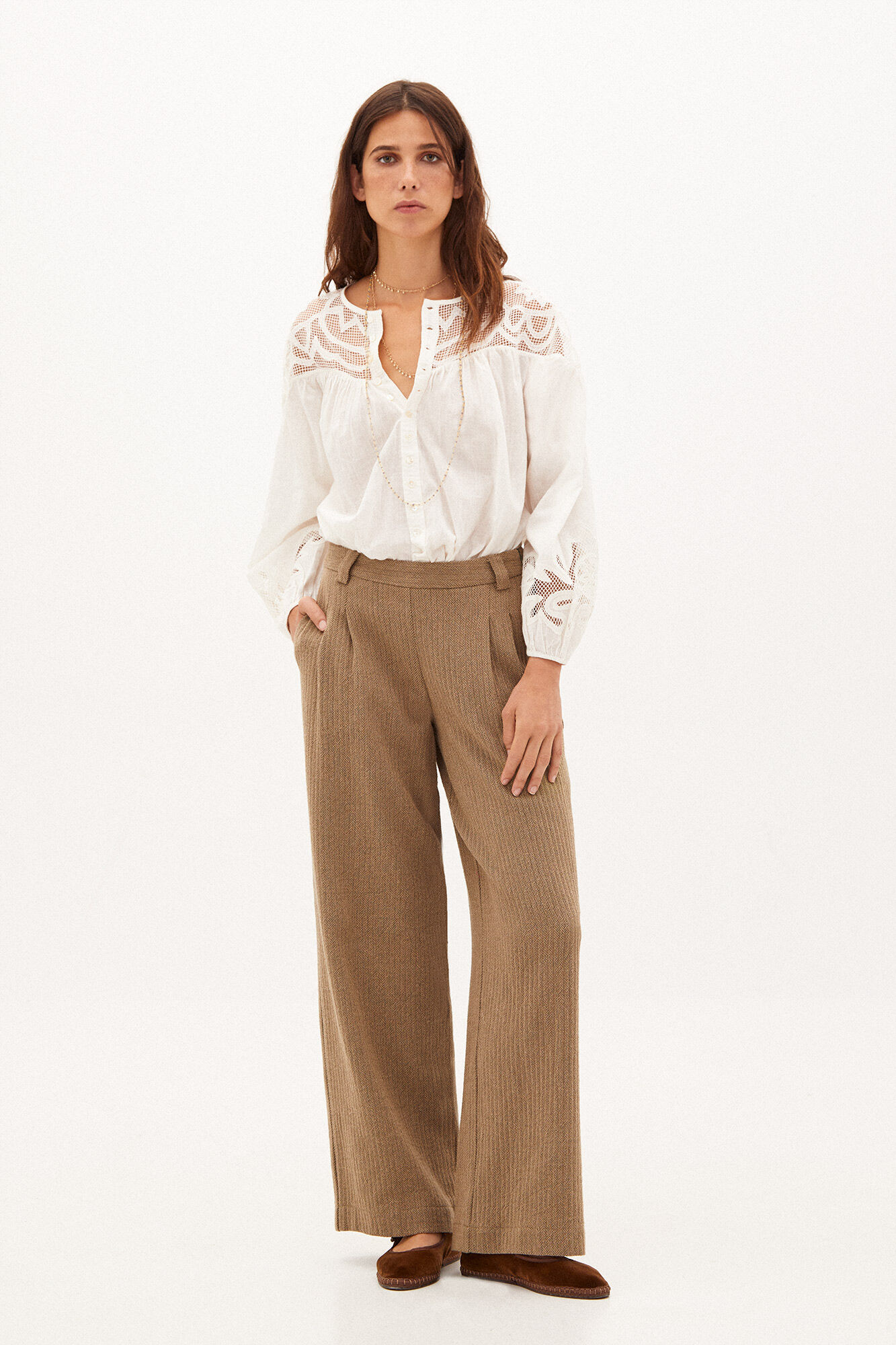 Pantalon amplio 2025 mujer