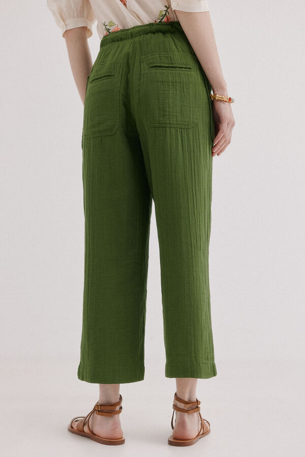 Hoss Intropia Pia. Cal&ccedil;as estilo cargo Verde