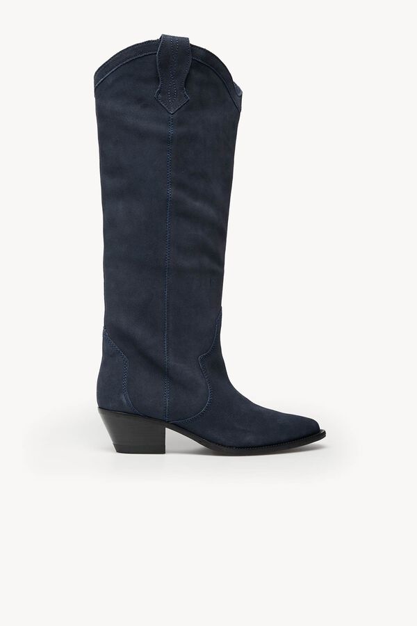 Hoss Intropia Nadia. Botas altas de serraje Gris