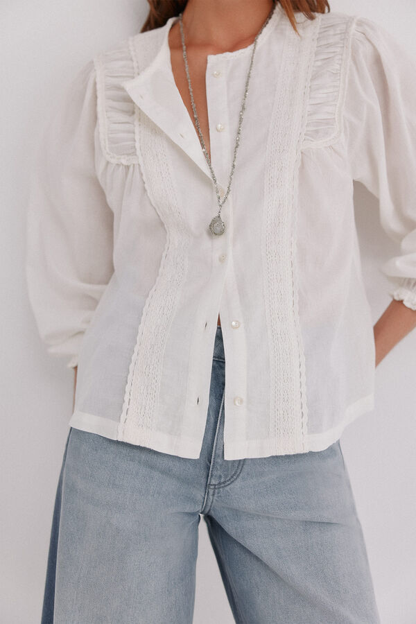 Hoss Intropia Caelia. Blusa flu&iacute;da Marfil