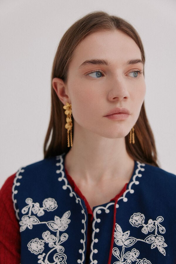 Hoss Intropia Edurne. Chaleco denim Azul marino