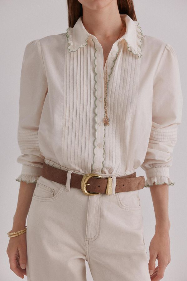 Hoss Intropia Catalina. Blusa romántica Marfil