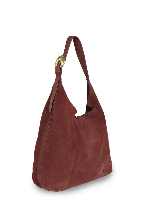 Hoss Intropia Nicole. Bolso hobo de serraje Rosa