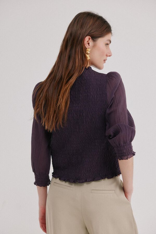 Hoss Intropia Marina. Top fruncido Morado