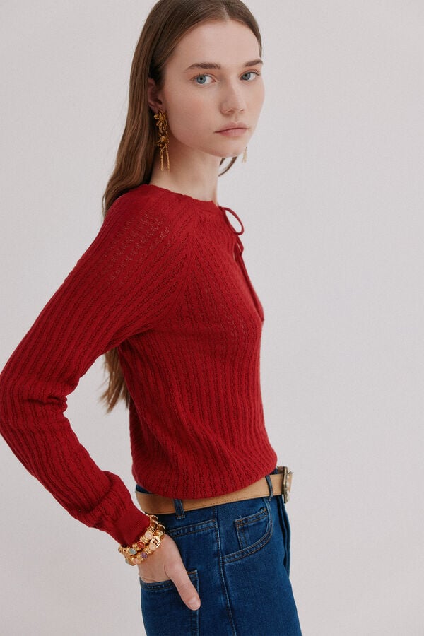 Hoss Intropia Imala. Jersey calado rojo